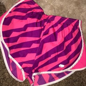 Pink and Purple Print Running Shorts